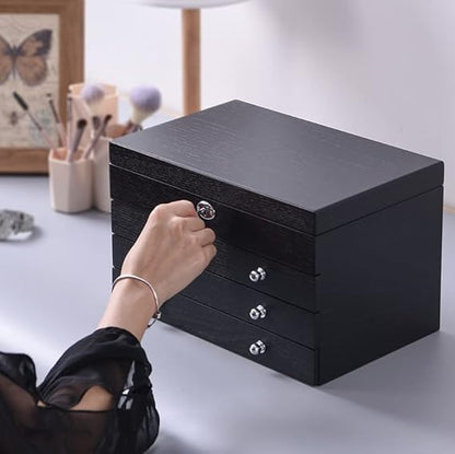💍 Mirrored Jewelry Organizer ✨ Lockable & Stylish 🪞
