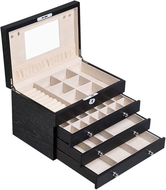 💍 Mirrored Jewelry Organizer ✨ Lockable & Stylish 🪞
