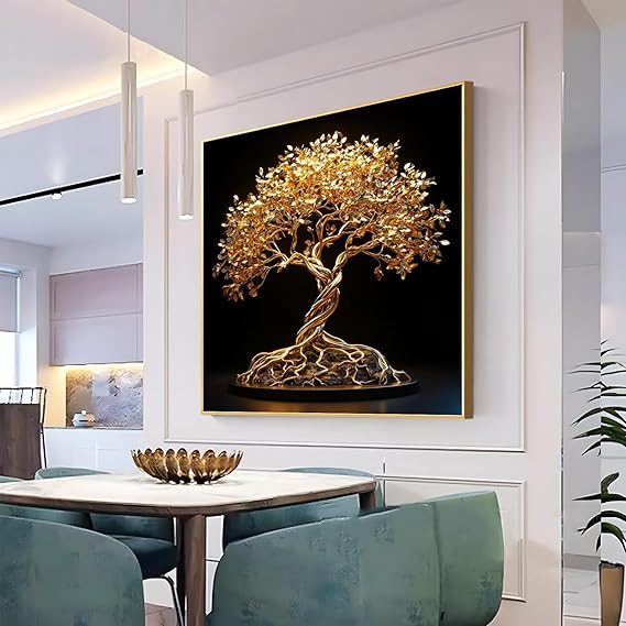 🌟 Golden Luxury Canvas Wall Art 🎨✨
