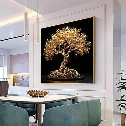 🌟 Golden Luxury Canvas Wall Art 🎨✨