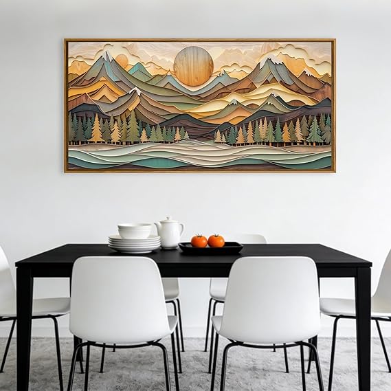 🏔️✨ Golden Mountain Wall Art 🌅🖼️