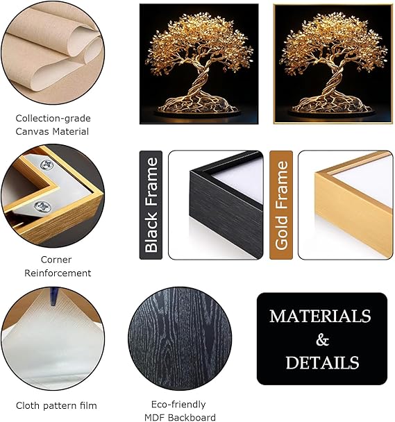 🌟 Golden Luxury Canvas Wall Art 🎨✨