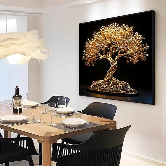 🌟 Golden Luxury Canvas Wall Art 🎨✨