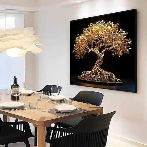 🌟 Golden Luxury Canvas Wall Art 🎨✨