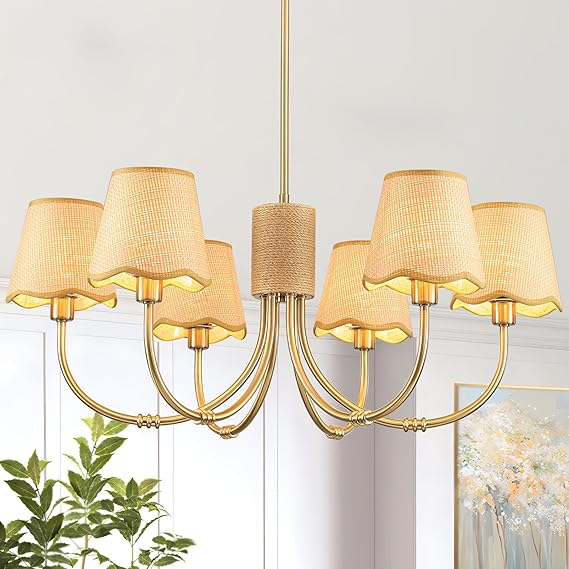 ✨🏡 RusticGlow Chandelier 💡🌿🤍