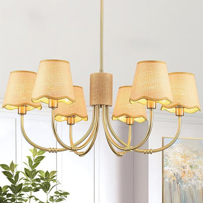 ✨🏡 RusticGlow Chandelier 💡🌿🤍