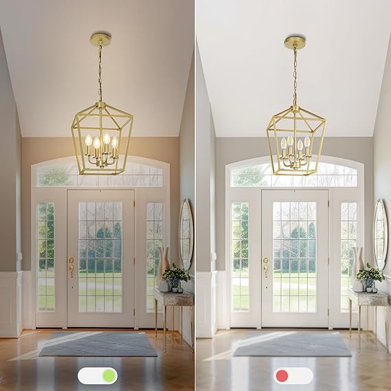 ✨🔶 GeoGlow Chandelier 🏡💡🌟