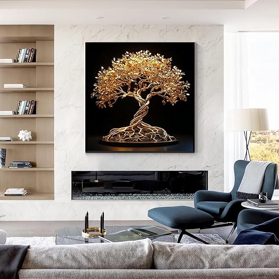🌟 Golden Luxury Canvas Wall Art 🎨✨