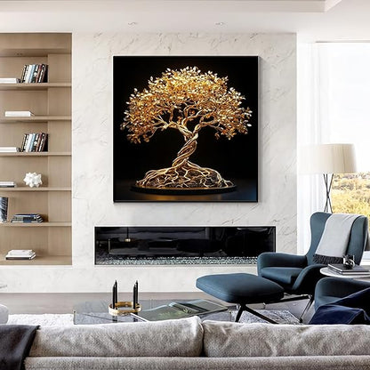 🌟 Golden Luxury Canvas Wall Art 🎨✨