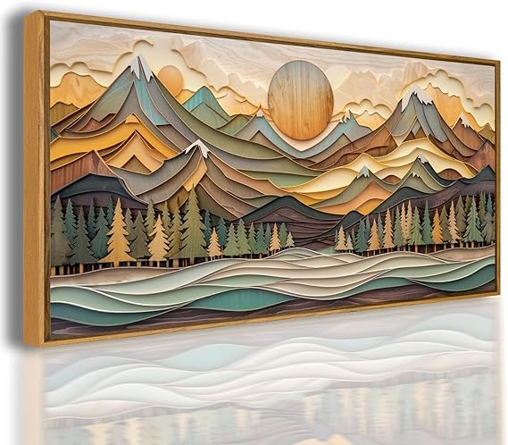 🏔️✨ Golden Mountain Wall Art 🌅🖼️
