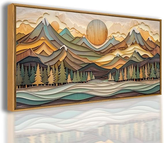 🏔️✨ Golden Mountain Wall Art 🌅🖼️