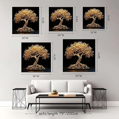 🌟 Golden Luxury Canvas Wall Art 🎨✨