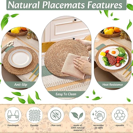 🌿✨ Macrame Chic Placemats 🧵🍽️
