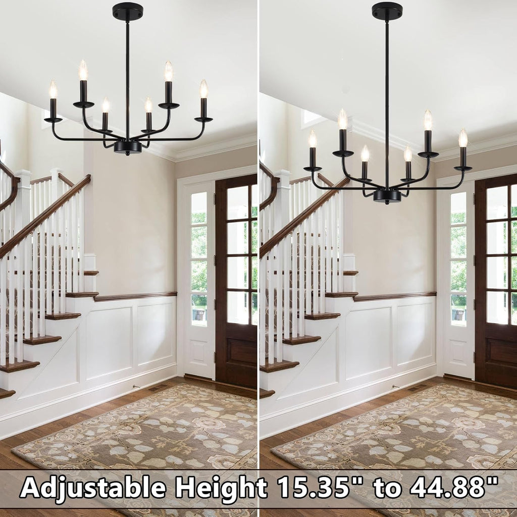 ✨🏡 RusticGlow Chandelier 💡🌿🤍