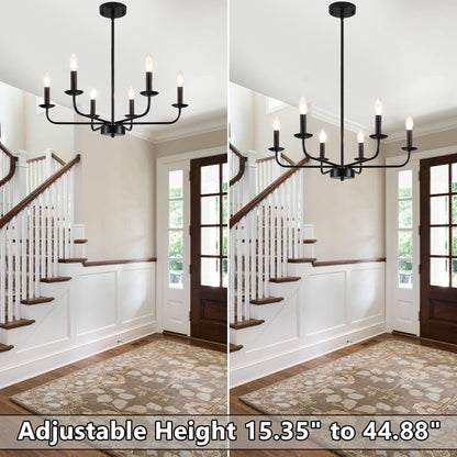 ✨🏡 RusticGlow Chandelier 💡🌿🤍