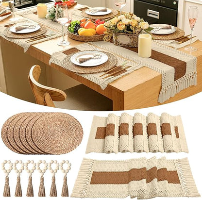 🌿✨ Macrame Chic Placemats 🧵🍽️