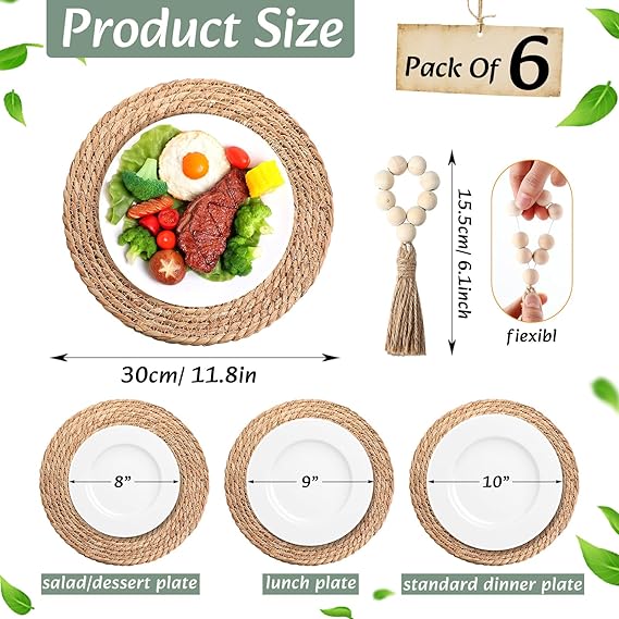 🌿✨ Macrame Chic Placemats 🧵🍽️