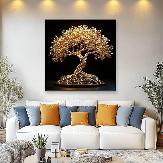 🌟 Golden Luxury Canvas Wall Art 🎨✨