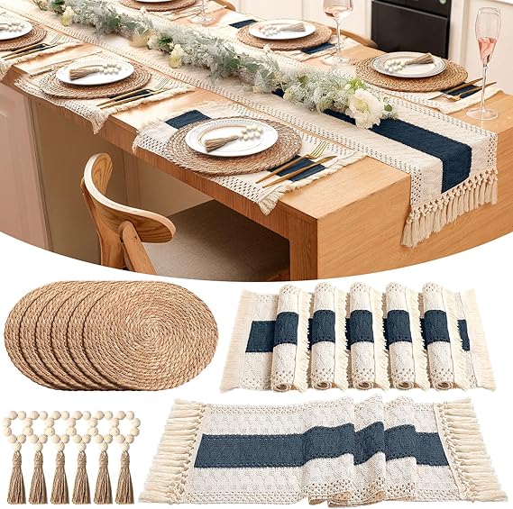 🌿✨ Macrame Chic Placemats 🧵🍽️