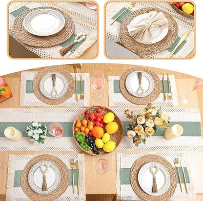 🌿✨ Macrame Chic Placemats 🧵🍽️