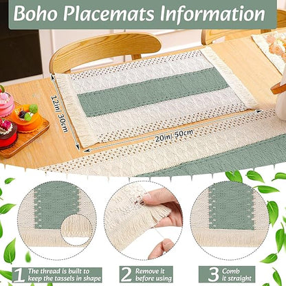 🌿✨ Macrame Chic Placemats 🧵🍽️